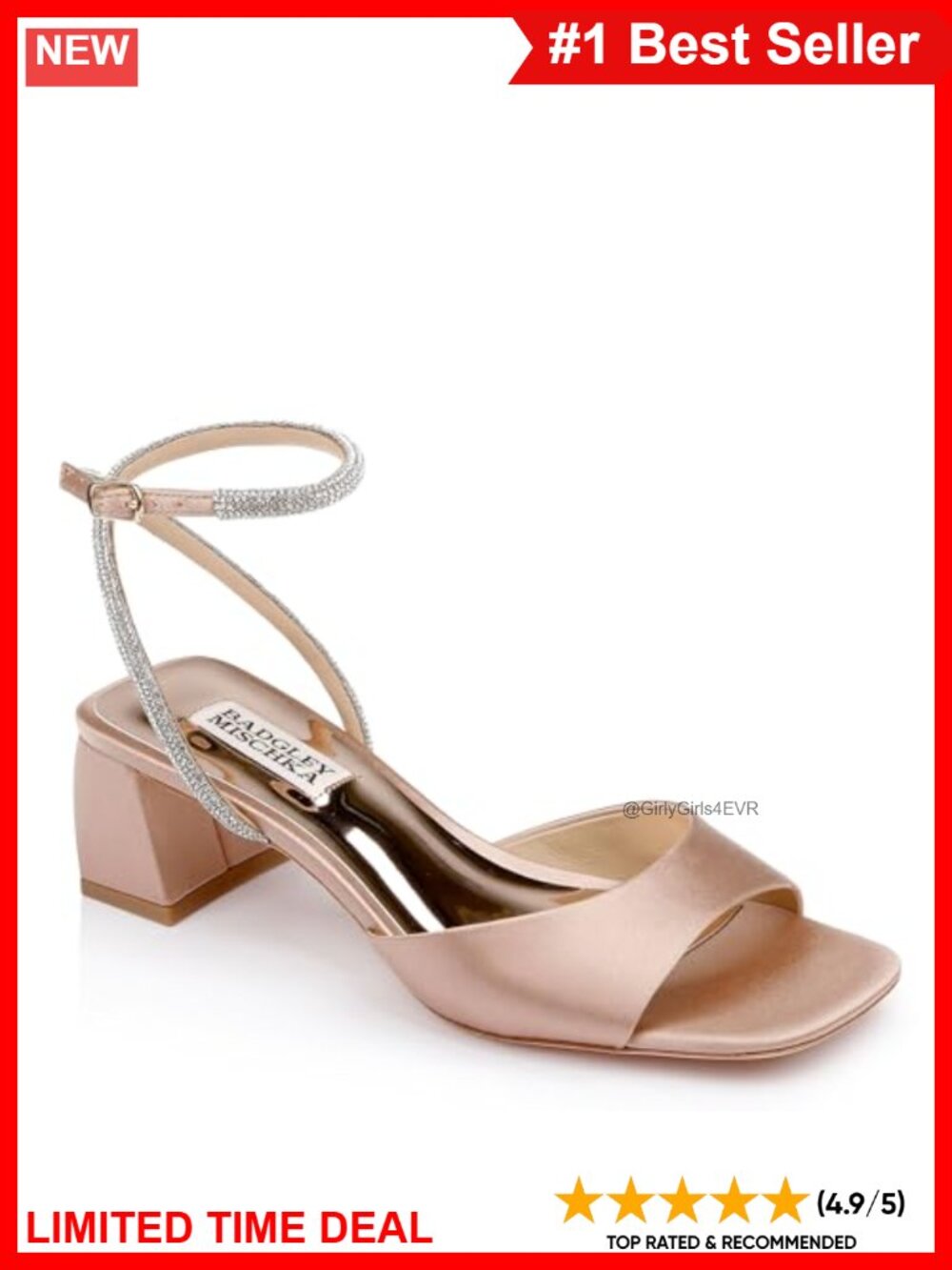 Infinity Satin Block Heels With Ankle Strap